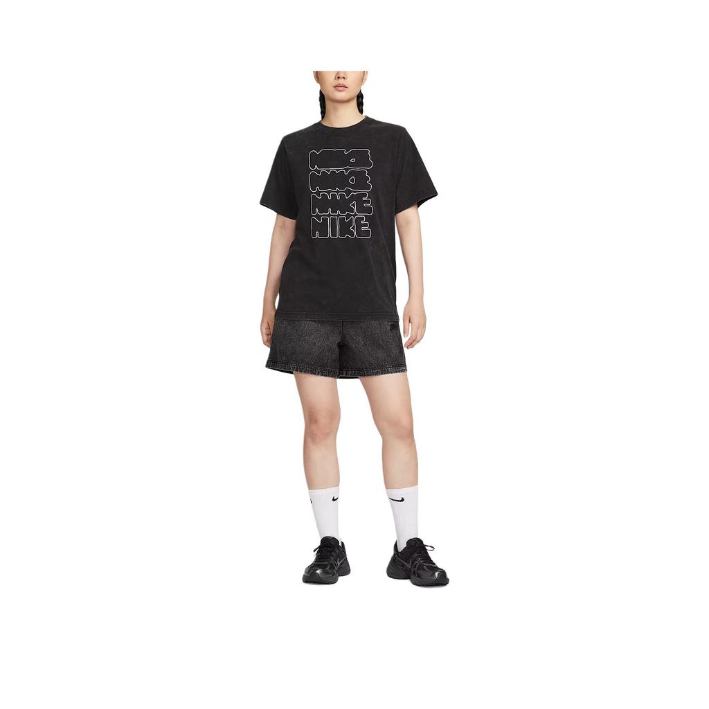 Nike Спортивная одежда Essential Fashion Универсальная футболка с коротким рукавом свободного кроя Женские топы II0453010
