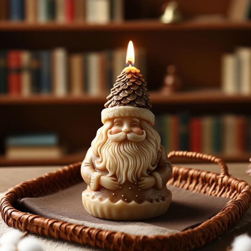 Силиконовая форма для свечей в виде Санта-Клауса. Многофункциональная силиконовая форма для изготовления свечей, мыла, праздничных украшений и эпоксидной смолы.