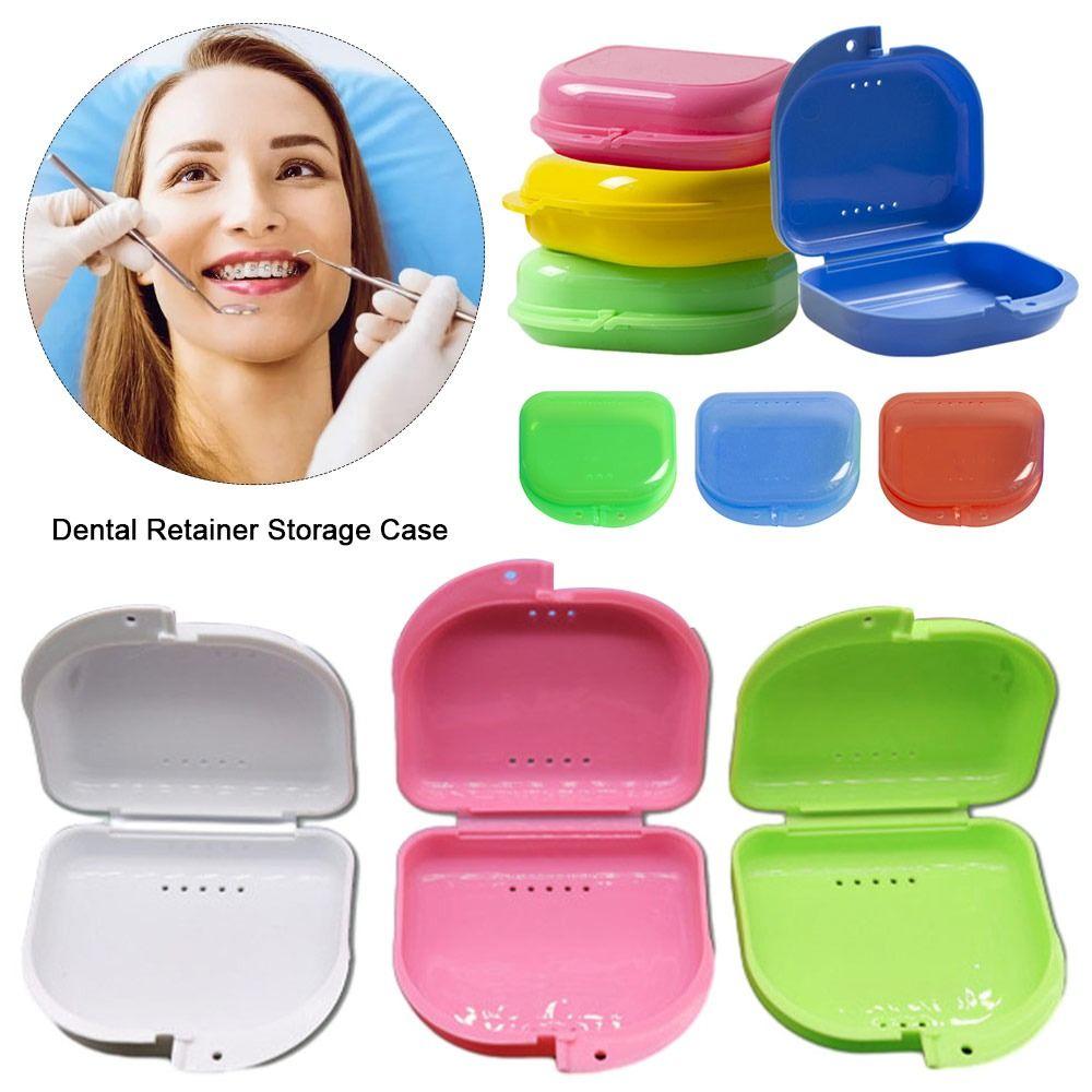Portable Denture Box Container Mouth Guard Box Oral Hygiene Dental Retainer Storage Case New