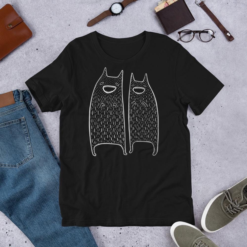 STRAIGHT CUT T-SHIRT Cat Monster Cottagecore Dark Academia Goblincore Gothic Quirky Whimsical Birthday Gift Weird Goth Punk Emo Witch
