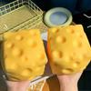 Гигантский Сырный Кубик Антистресс Большой Формуемый Сжимаемый Шарик Неотскакивающий Фиджет-Игрушка ASMR Сенсорный Антистресс Фестивальный Подарок