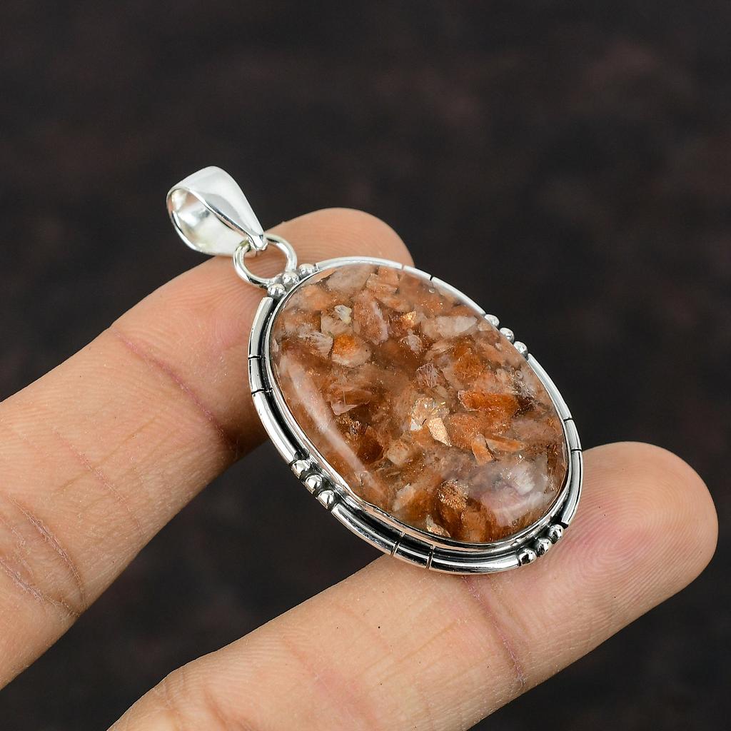 Подвеска из солнечного камня, стильные ювелирные изделия ручной работы, подвеска из стерлингового серебра 925 пробы, подвеска из драгоценного камня высокого качества, красивый серебряный ювелирный подарок для женщин