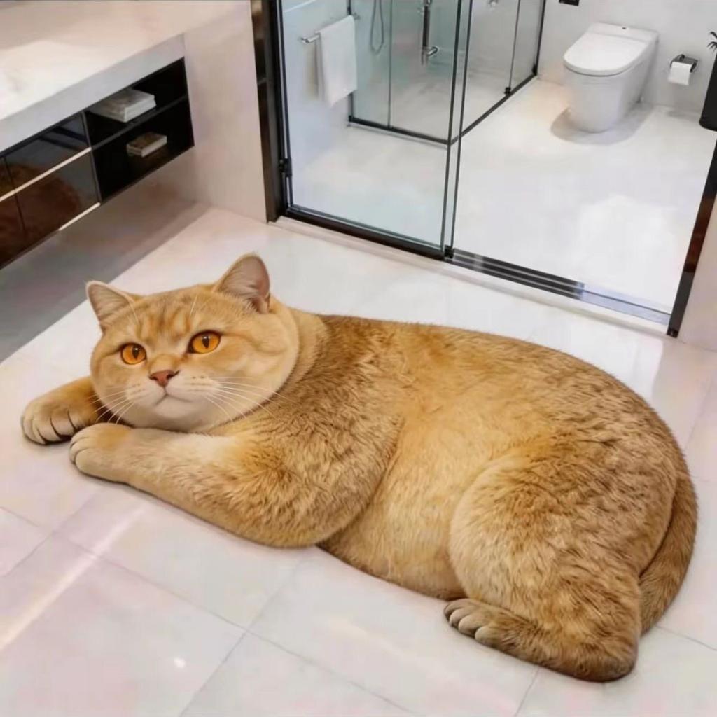 3D коврик для пола с принтом кота, диатомитовый коврик, противоскользящий и влаговпитывающий коврик, диатомитовый коврик для ванной