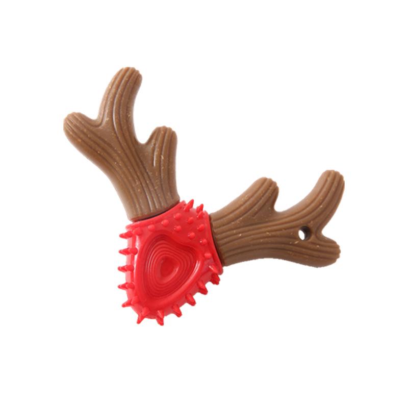 Antler Shape Dog Chew Toy Durable Bite Resistant Teeth Cleaning Pet Supplies