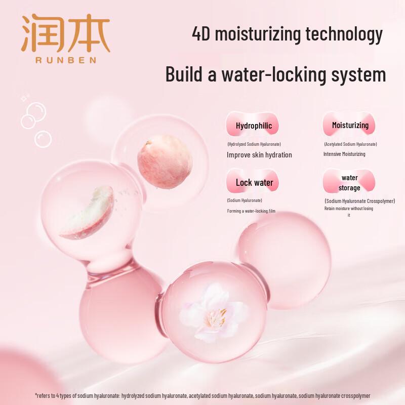 Runben Little Peach Joy Moisturizing Cream & Arowana Soybean Oil Bundle