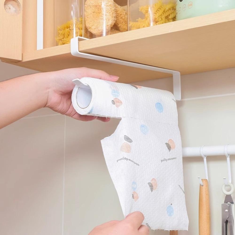 Durable Paper Roll Holder Metal Cling Film Storage Rack High Quality Kitchen Tissue Accessories
