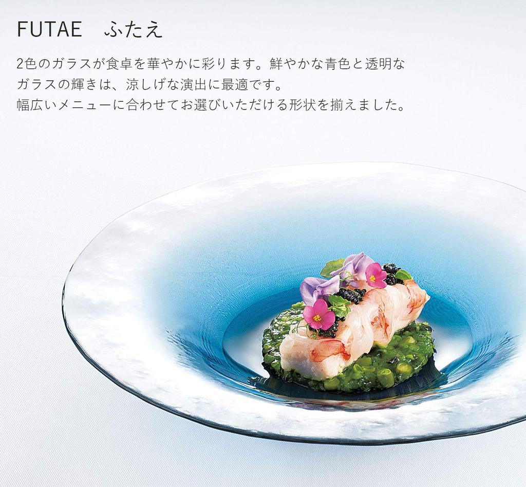 Toyo Sasaki Glass Тарелка FUTAE Futae Тарелка 240 Набор из 3 Сделано в Японии Большая тарелка Круглая тарелка Посуда Блюдо Стеклянная тарелка Посуда 46068WSHB