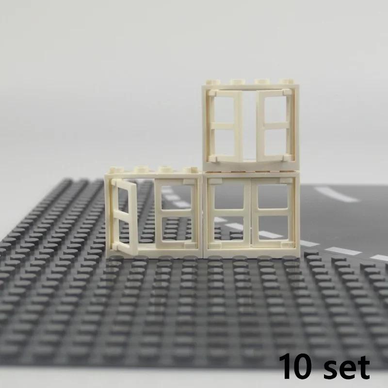 City Friends MOC Дверь Окно Строительные Блоки Забор Лестница Лестница Замок Сад Дом Настенные Аксессуары Сборка Кирпич Leduo Игрушка