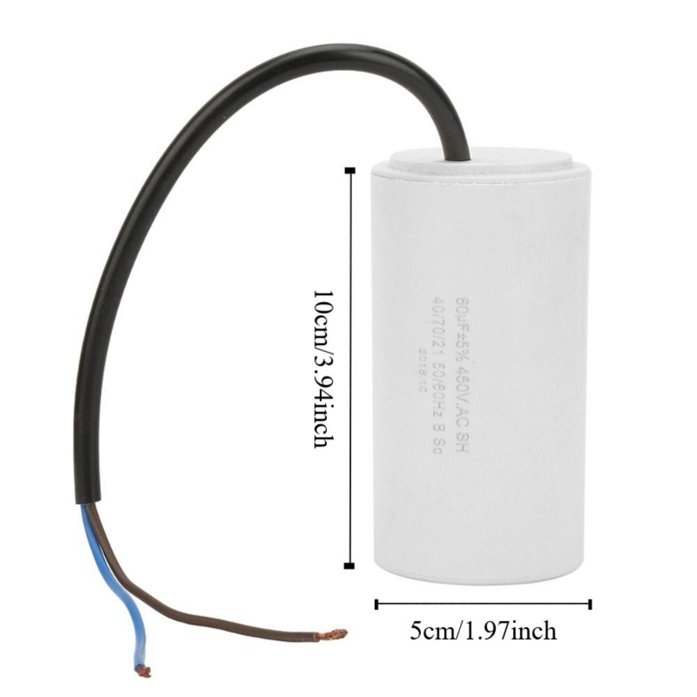 450V CBB60 Motor Running Capacitor Wire Lead Motor Starting Capacitor Motor Start Applications