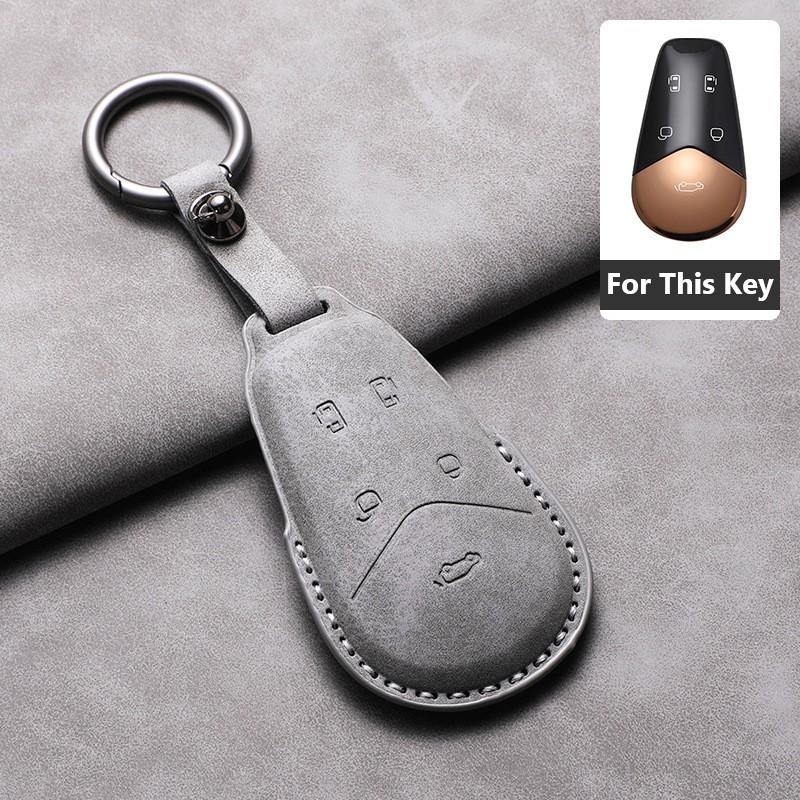 Чехол для автомобильного пульта ключа для VOYAH Free Dream PHEV i-Land 2025 Чехол для ключа из овечьей замши Оболочка Брелок Защитные брелоки Аксессуары