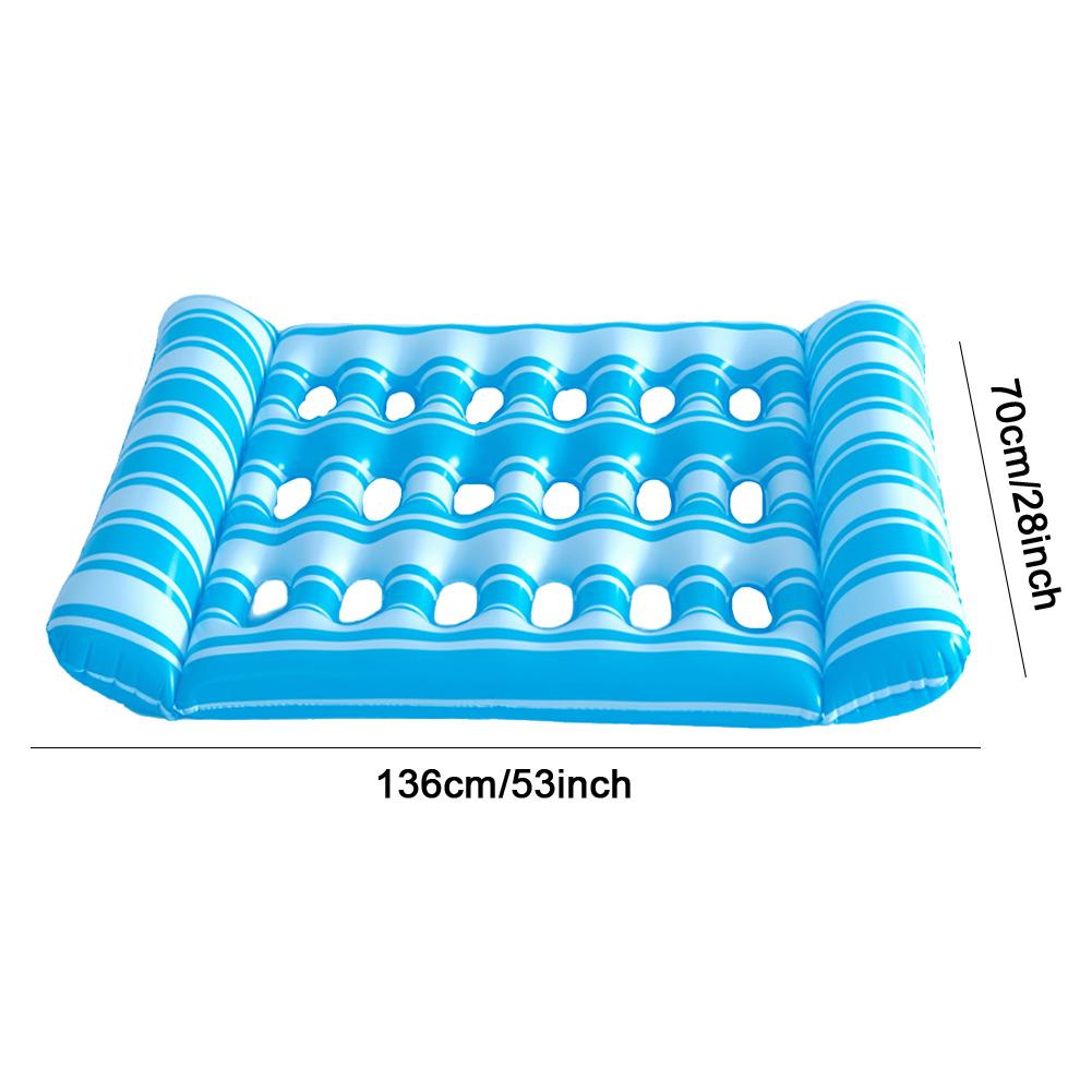 Inflatable Floating Swimming Mattress Sea PVC Hammock Recliner Chair Foldable Floating Lounger Air Mat Pool Party  Lounge Bed