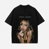 Футболка SABRINA CARPENTER 2026 Лето Горячая Распродажа Унисекс Женская Футболка Повседневная Хлопковая Футболка Хай-стрит Хип-хоп Женская Одежда