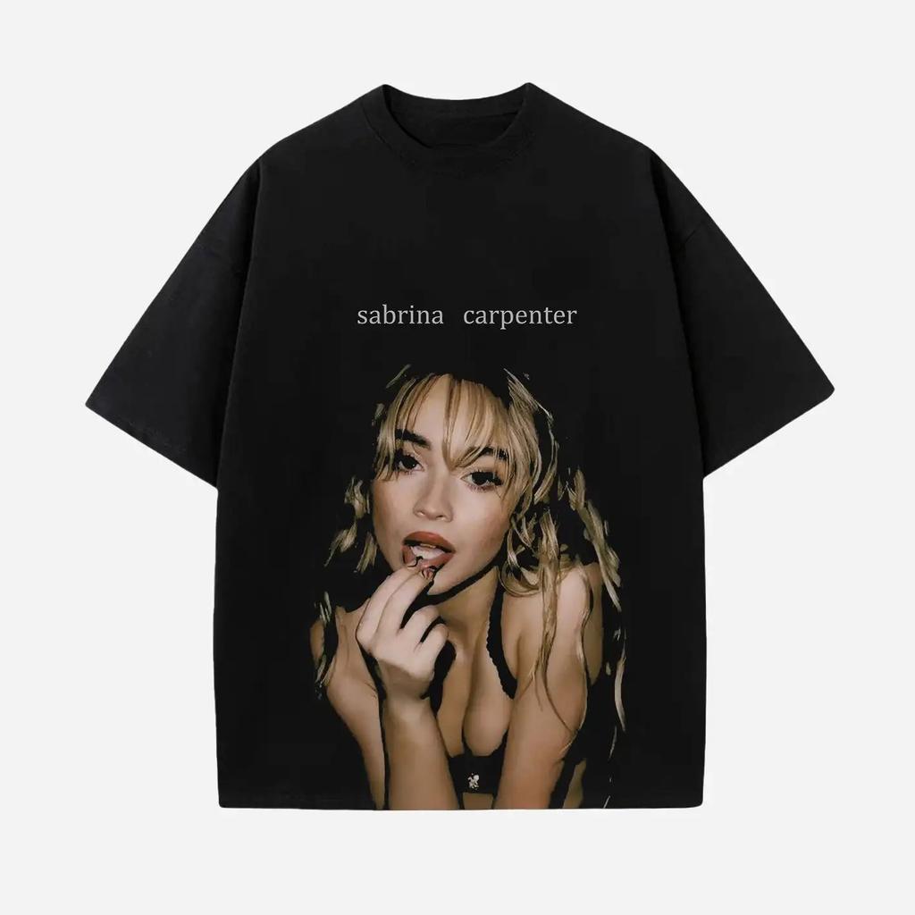 Футболка SABRINA CARPENTER 2026 Лето Горячая Распродажа Унисекс Женская Футболка Повседневная Хлопковая Футболка Хай-стрит Хип-хоп Женская Одежда