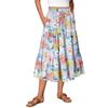 Womens Maxi Skirt Drawstring High Waisted Summer Long Skirts Lightweight Tiered Flowy Floral Pleated Skirts