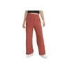Solid Color Logo Drawstring Fleece Knit Sweatpants Women Bottoms Orange DV4362-832