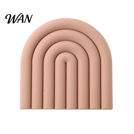 Durable Potholder for Daily Use Rainbow Silicone Pot Mat Heat Resistant Trivet Hot Dishes High Temperature Non-Slip Table Placemat Kitchen Home