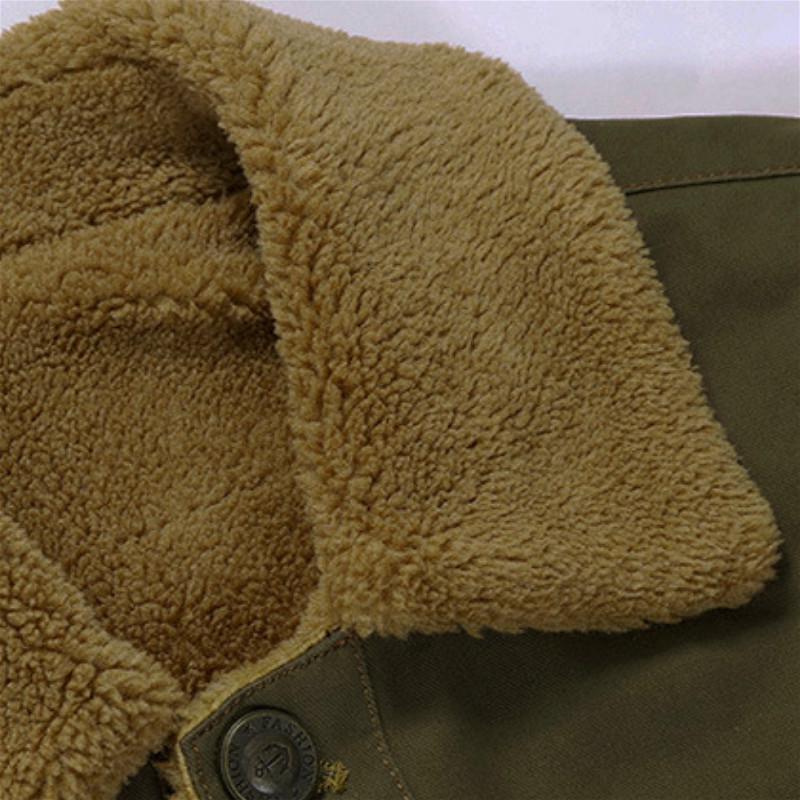 Осенне-зимняя мужская флисовая куртка с меховым отложным воротником, пальто, зимняя верхняя одежда