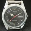 ВИНТАЖНЫЕ ОТРЕМОНТИРОВАННЫЕ МУЖСКИЕ АВТОМАТИЧЕСКИЕ ЧАСЫ SEIKO 5 ЯПОНИЯ ЧЕРНЫЙ ЦИФЕРБЛАТ a444505-1