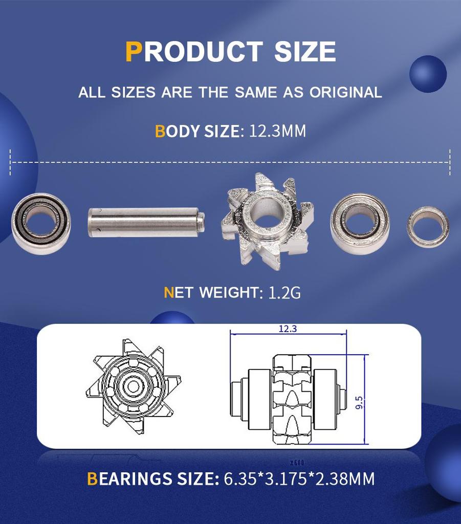 Керамические запасные части подшипника AI-C-X600L Ротор Высокоскоростная воздушная турбина Картридж с наконечником Стоматологическая клиника