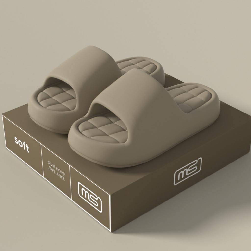 Простые классные тапочки из ЭВА для летних женщин дома, с толстой подошвой и ощущением наступания на фекалии, подходят для домашнего использования, мягкие подошвы, ванная комната