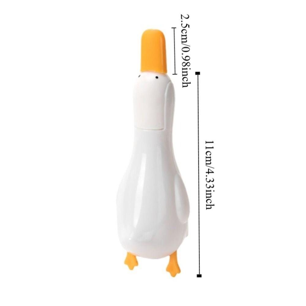 Cute Cartoon Duck-Shaped Hair Catcher Double Head Plastic Drain Cleaner Wall Mounted Cleaning Clip Shower Drains