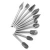 10Pcs Rotary File Milling Cutter Carbide Grinding Head Woodworking Reaming Carving Router 3mm