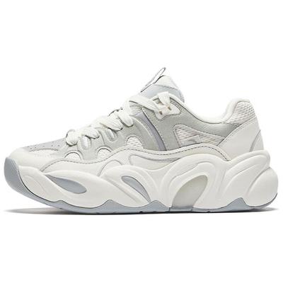 Duo Duo Shoes Толстая подошва Удобные нескользящие износостойкие низкие туфли для папы Женские кроссовки Белые Серые 122528888R-1