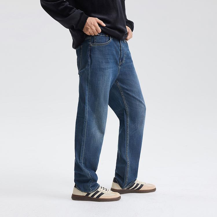 Lee Jeans Men's Dark Blue Moderate Wide Leg Pants LMB0040513QJ00FA08982