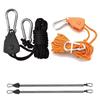 4M Camping Tent Tie Down Fastener Rope Adjustable Parachute Nylon Cord Awning Rope Ratchet Hanger Pulley Hook Tightening Strap