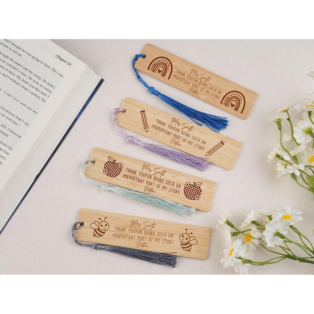 Custom 5Pcs Bookmark Teacher Appreciation Gift Thank You for Being Part of My Story Book Lover Gift Back To School Book Supplies