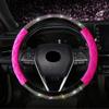 Роскошный ромбовидный бриллиантовый кристалл модный плюшевый чехол на руль автомобиля 38 см универсальные аксессуары для интерьера сохраняют тепло