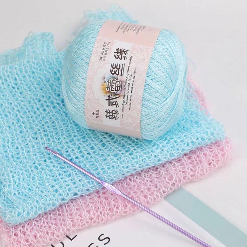 Нежные цветные DIY швейные хлопковые нитки для вязания крючком пряжа шелковая кружевная пряжа