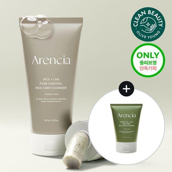 arencia Рисовое LHA Мыло-пенка для глубокого очищения пор 150 г (+Зеленый чай 50г)