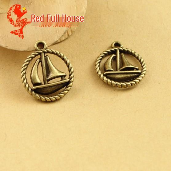 Античный синий кулон "Попутного ветра" 1,3 г Аксессуары для телефона - Упаковка 100 шт.