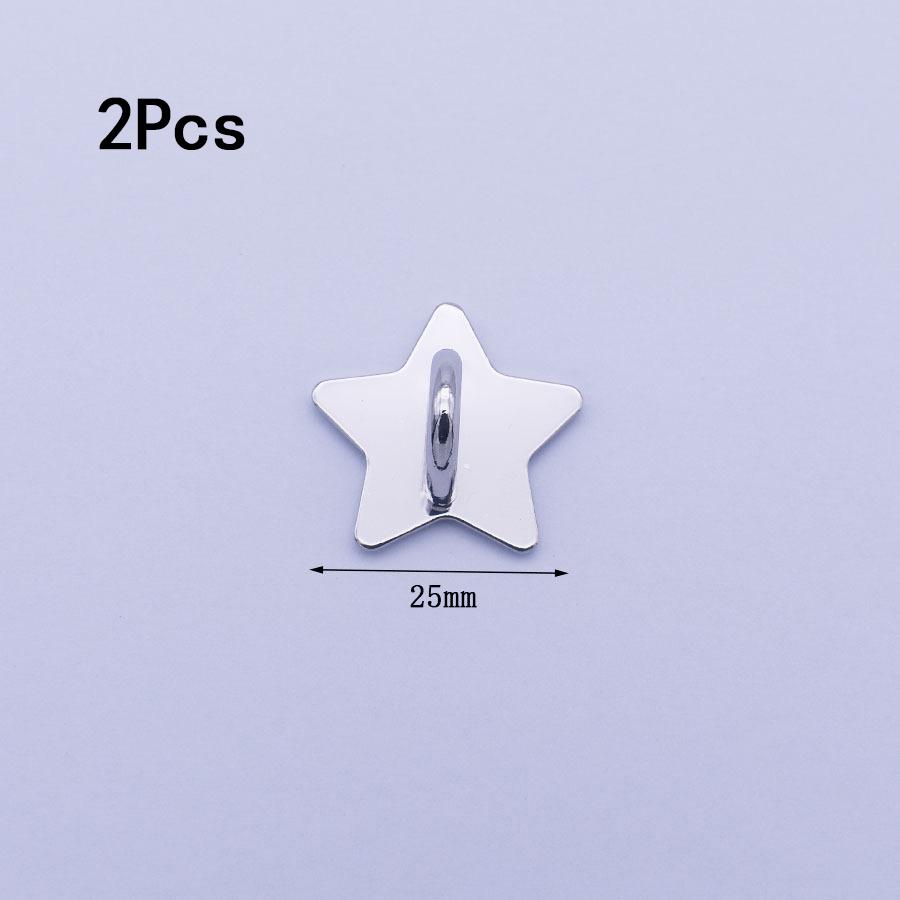2Pcs Metal DIY Phone Case Accessories Adhesive Pendant Butterfly Star Moon Base Pendant Universal Hook