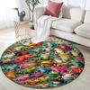 Frogs Round Area Rug,Carpet Rug for Living Room Bedroom Sofa Playroom Decor,Non-slip Floor Mat