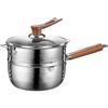 Кастрюля Юкихира из нержавеющей стали 316L с пароваркой