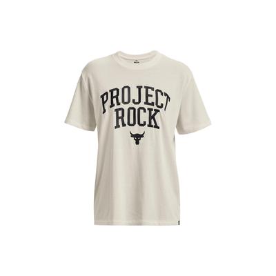 Футболка Project Rock Printed Blend с круглым вырезом и короткими рукавами, женские топы цвета слоновой кости и белого цвета 1377449-130