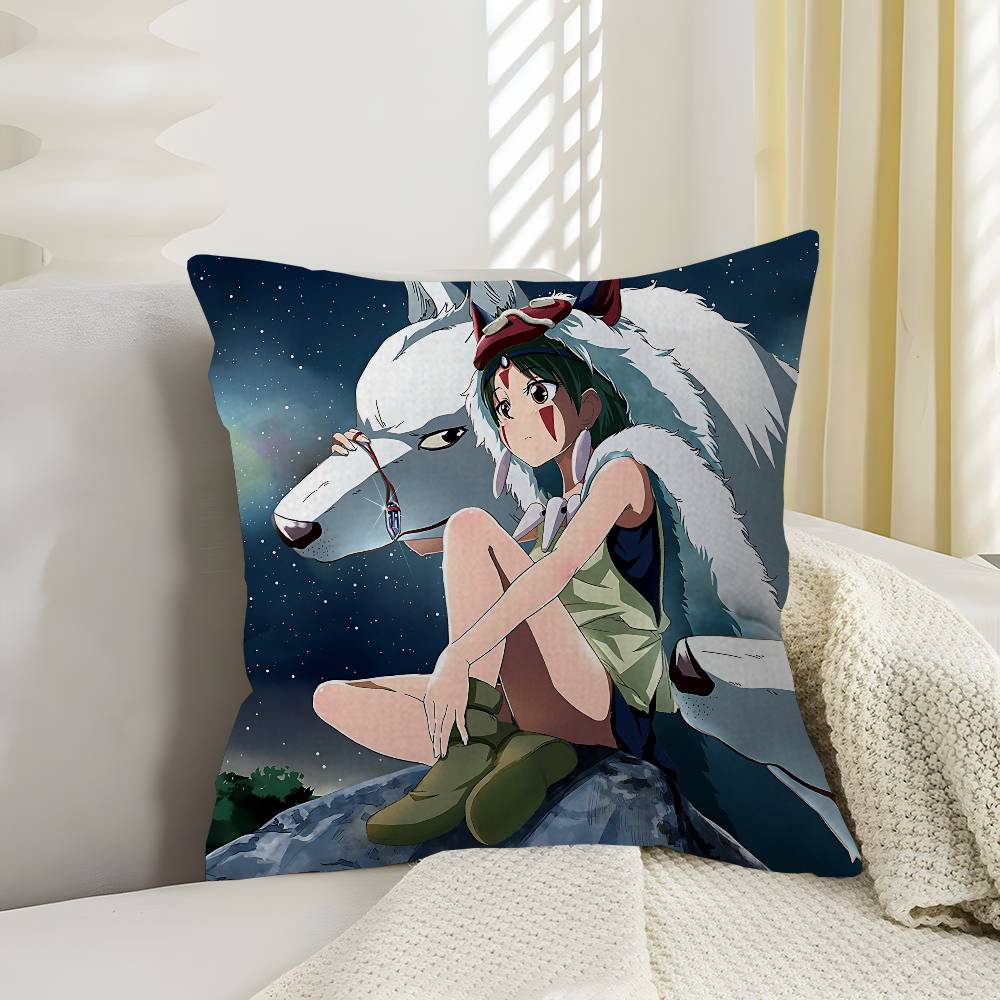 Anime PPrincess MMononoke Pillow Cushion Cover Pillowcase Living Room Sofa Home Decor Customized