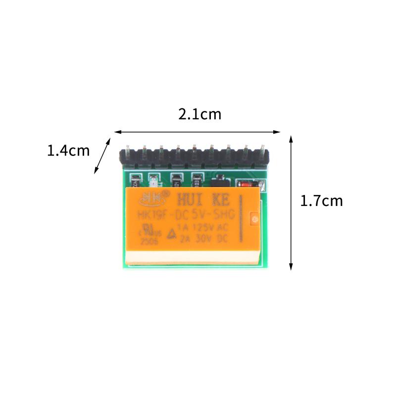 1/2/3Pcs Mini 1 Channel DC 5V DPDT Relay Module Double Pole Double Throw Switch Module HK19F PCB