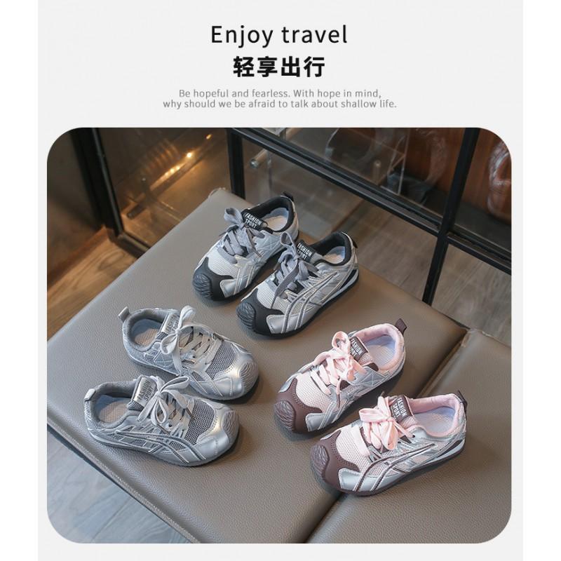 Youth style shoes Kids Breathable Mesh Panel Sneakers Boys Girls Lightweight Casual Running Shoes