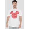 Disney Mens Mickey Mouse Heart Ears Silhouette Valentine`s Day T-Shirt