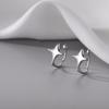 Fashion Jewelry Ear Cuff Silver Color Cartilage Stud Star Ear Clips Korean Style Women Earrings
