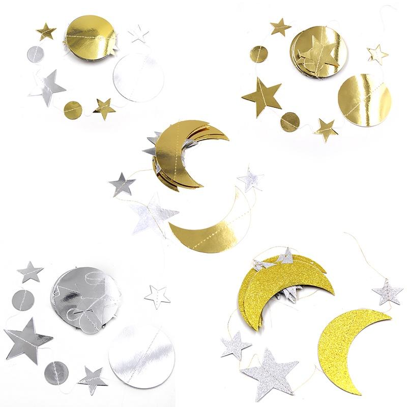 Мубарак Ид Мусульманский Ислам Баннер Луна Звезда Рамадан Модная Гирлянда Декор Подвесной