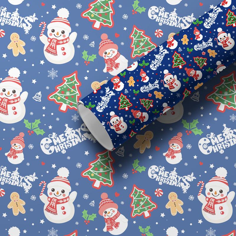 2pcs Christmas Gift Packaging Paper Printed Gift Paper Cute Christmas Eve Christmas Gift