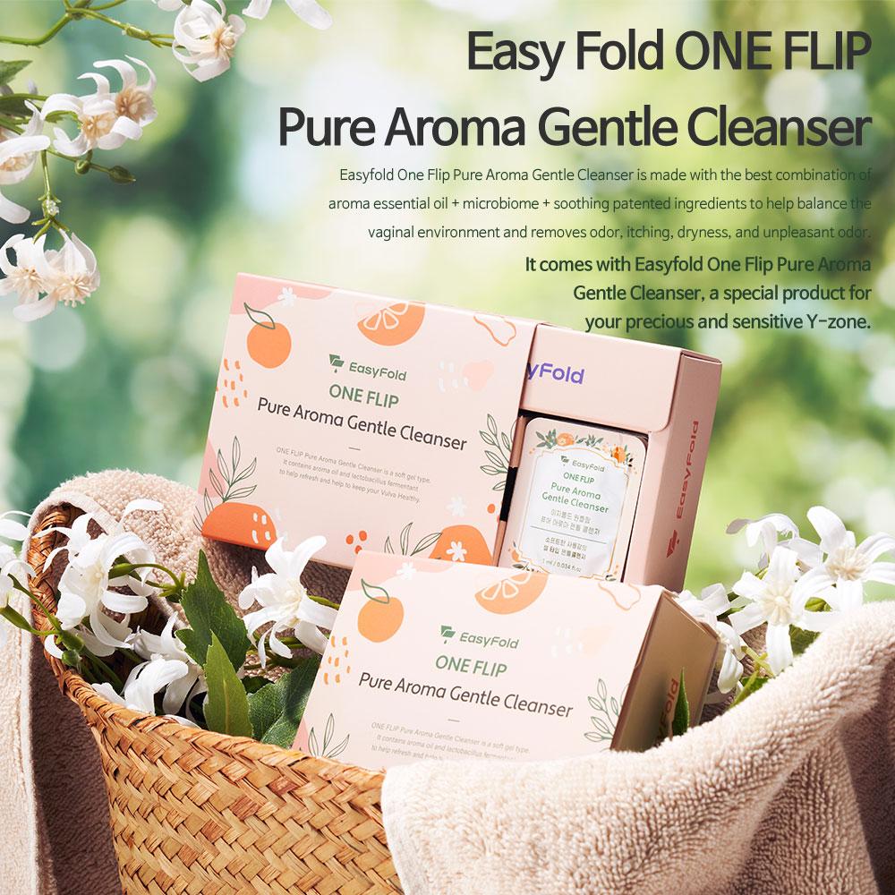 EASYFOLD Нежное очищающее средство для женской гигиены с низким уровнем pH в виде геля Портативная индивидуальная упаковка для путешествий 1 мл 30 шт.