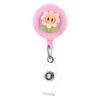 Practical Flower Fruit Doctor Nurse Clip Retractable Keychain ID Card Badge Holder Badge Reel Clip