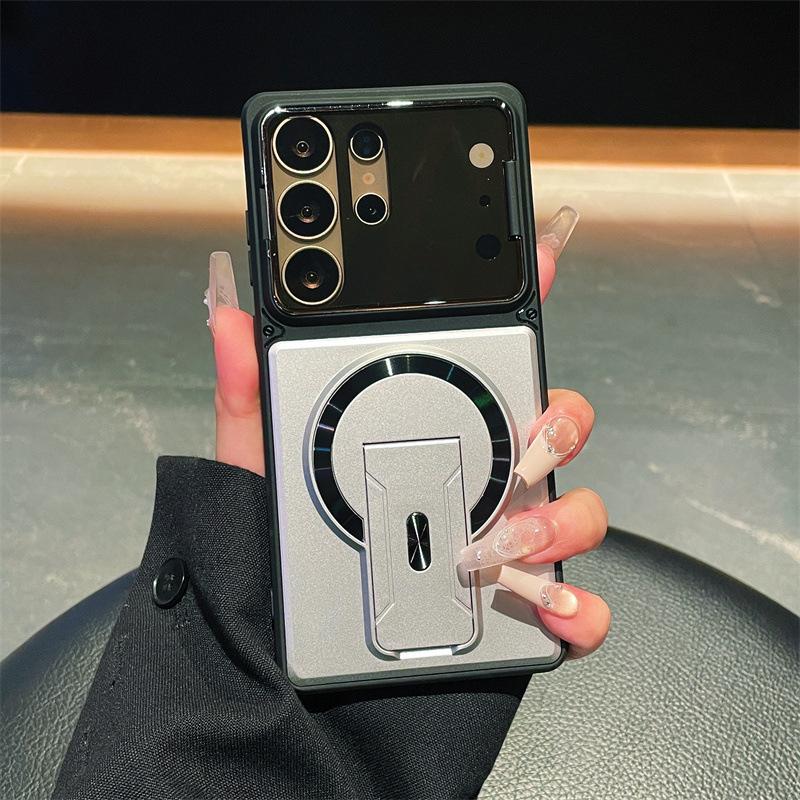 Applicable to Samsung S26Ultra mobile phone case lens cover goggles + suction invisible bracket A57 skin feel anti-drop