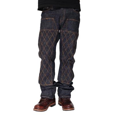 Kojima Jeans KOJIMA GENES 13 унций Джинсы стрейч прямого кроя с двойными коленями и ромбовидной строчкой Деним Сделано из одной пары брюк, Япония, Мужские, Стирка, RNB-107, Индиго-33