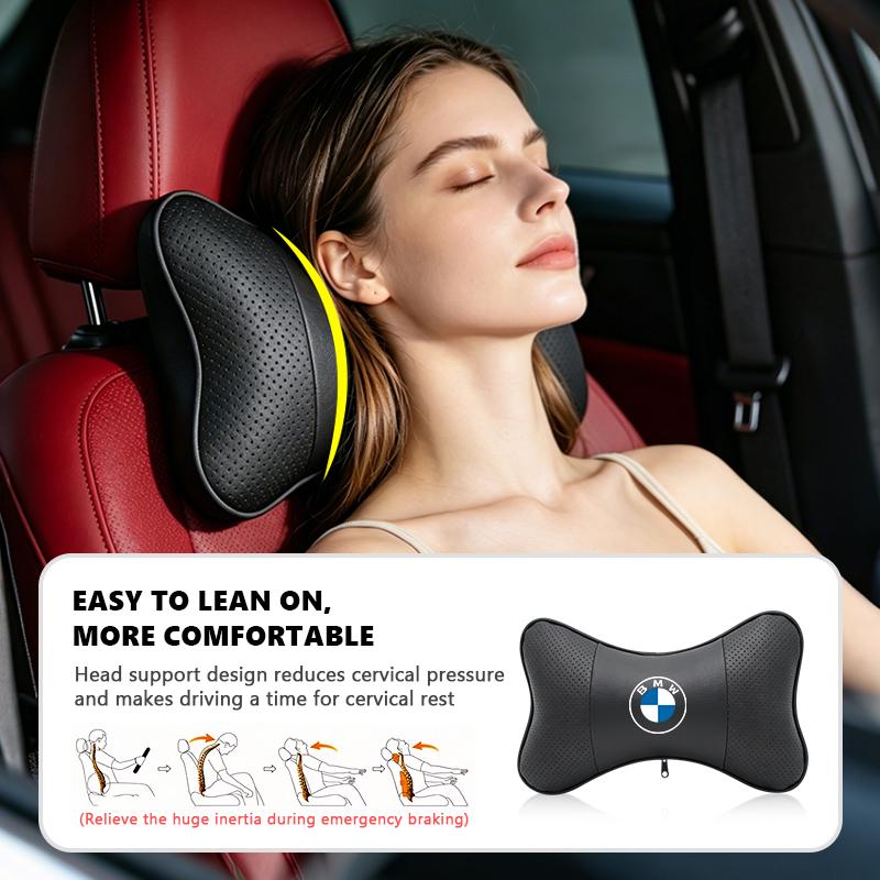 WSQK5 Universal Car Head Rest Support Comfortable Neck Pillow Cushion For BMW M 1 3 4 5 6 7 Series X1 X3 X4 X5 G20 G38 F48 E36 E39